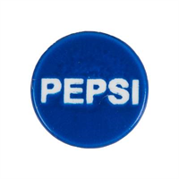 Button -Pepsi, Schroeder, white on blue