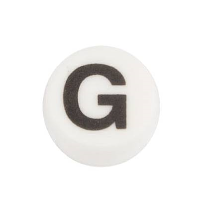 Button -G, black on white, WB