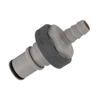 Connector -non spill, 3/8″, hose barb, male