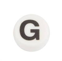 Button -G, black on white, WB