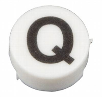 Button -Q, black on white, WB