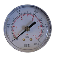 Manometer -1/4″ BSP, 0-10 bar