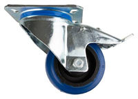 Wheel with brake -Kegcooler, blue