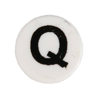 Button -Q, Schroeder, black on white